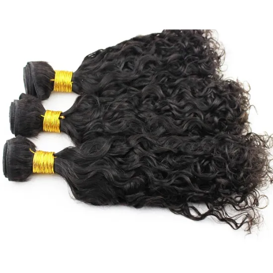 Wholesale Cambodian Remy Hair Weaving Bundles Water Wave Curly Hair Bundle Raw Virgin Cuticle Aligned Hair