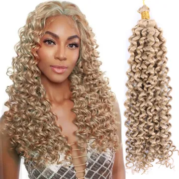 Crochet mechesd couleur pour tress14 22 Inch 22 strands Marly bob Freetress water wave Bulk Hair Synthetic Curly Braids