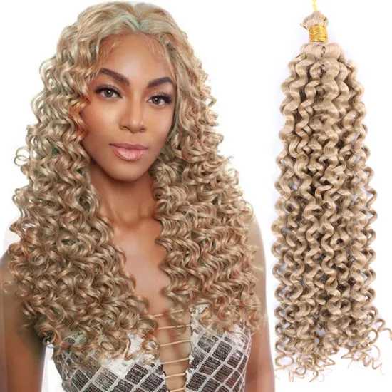 Crochet mechesd couleur pour tress14 22 Inch 22 strands Marly bob Freetress water wave Bulk Hair Synthetic Curly Braids