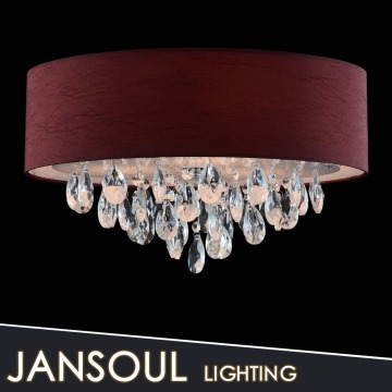 Red White Black Fabric Flush Mount Ceiling Light Chandelier for Home, Bedroom, Kitchen