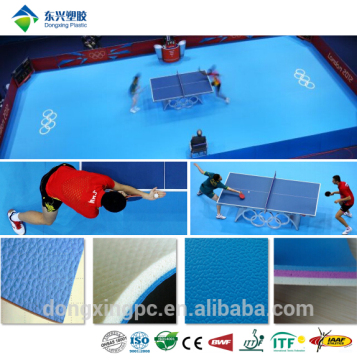 Anti shrink ITTF approved indoor table tennis court PVC flooring
