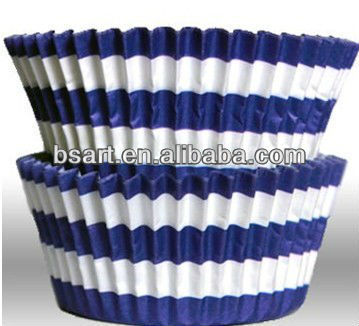 Rugby Strip Blue Baking Cups