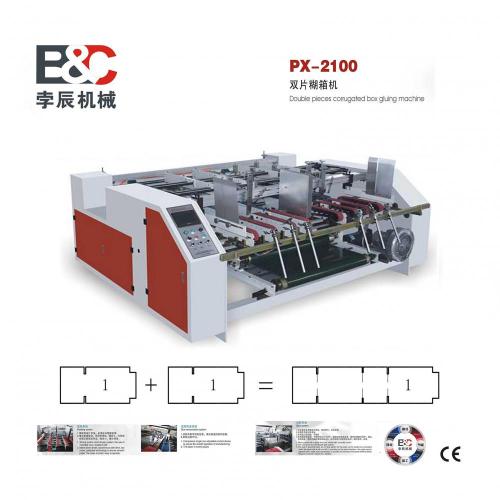 Coladeira dobradora semi-automática de papelão ondulado PX-2100