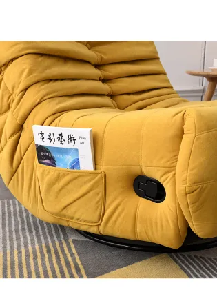 Modern Style Fabric Sofa Lazy Wrinkle Tatami Lazy Boy Sofa