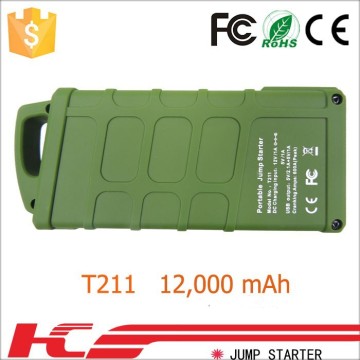 Mini portable design pocket power bank multifunctional Universal Li-po 12000mAh gasoline car jump starter
