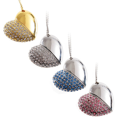 Jewelry Luxury Heart Shape Usb Memory Stick