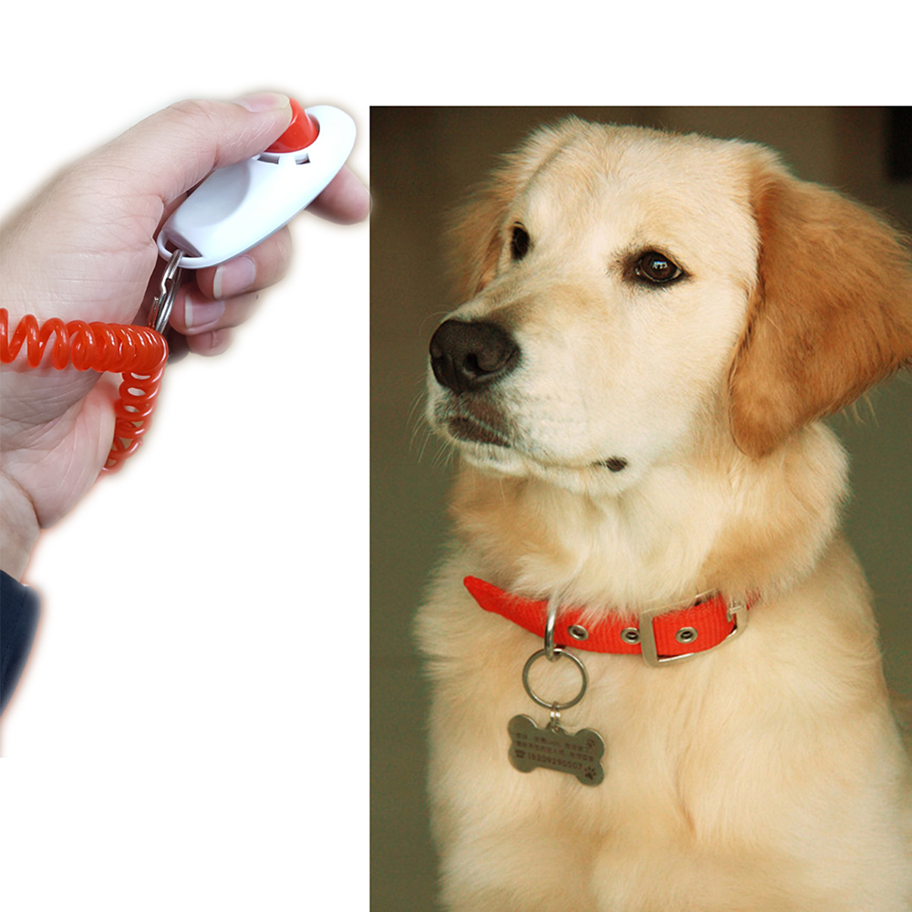 Pet Dog Puppy Training Clicker with Wrist Strap