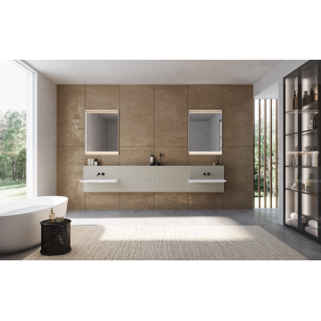 Armário de toucador de banheiro montado na parede de alumínio