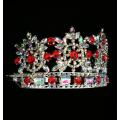 3 Inch AB Rhinestone Flower Round Tiara