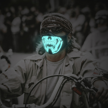 High Brightness LED Mask with New Style Sound Control and Small Batch Customization