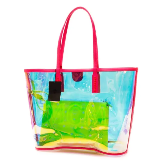High Quality Custom Logo Transparent PVC Shopping Tote Bag - Factory Wholesale
