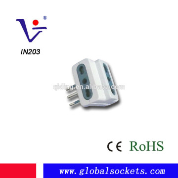 1 a 3 16A Adattatore elettrico italiano