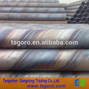 hebei tangshan welded spiral seam mild steel pipe price