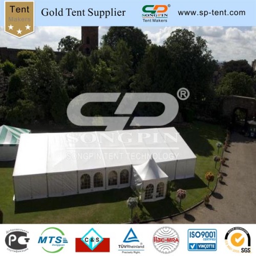 12X18m Aluminum Marquee with an 3X3m Pagoda Tent as Entrance Canopy Used for Wedding