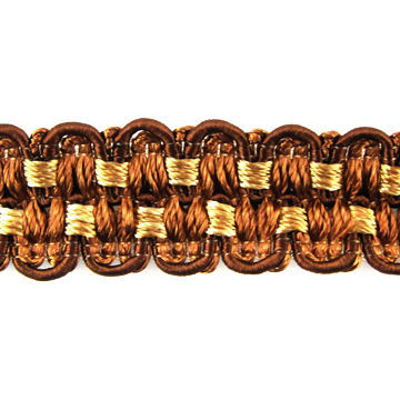 Braid Trim, Made of Yellow/Brown Braid, Various Colors are Available