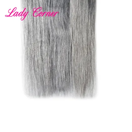 Soft and smooth grey human hair for braiding raw grey hair