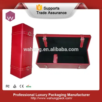 Luxury red wooden wine gift box
