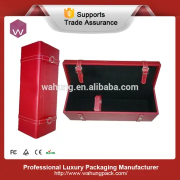 Luxury red wooden wine gift box