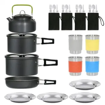Hot Sale Lightweight Foldable Outdoor Tableware Portable Family Travel Picnic Camping Cookware