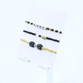 Ferrous, glass beads, personalized bracelet set