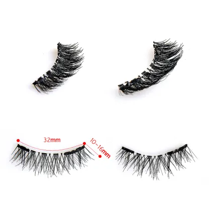 2020 3D magnetic eyelashes with tweezers