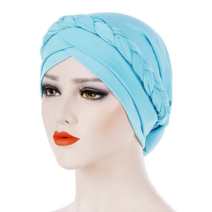 Satin Turban Hat for Women - Muslim Islamic Hijab Headwrap
