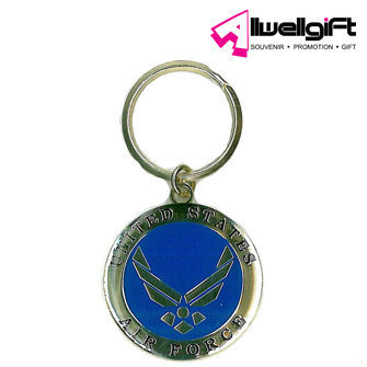 Zinc Alloy Die Cast Air Force Metal Suncatcher Keychain