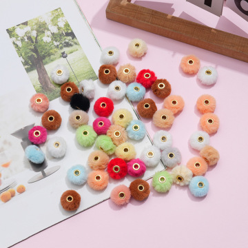 Colorful Fabric Fur Pom Poms - Jewelry and Accessories