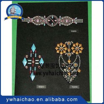 TOP SALE custom design hot fix motif for garment accessories with good offer