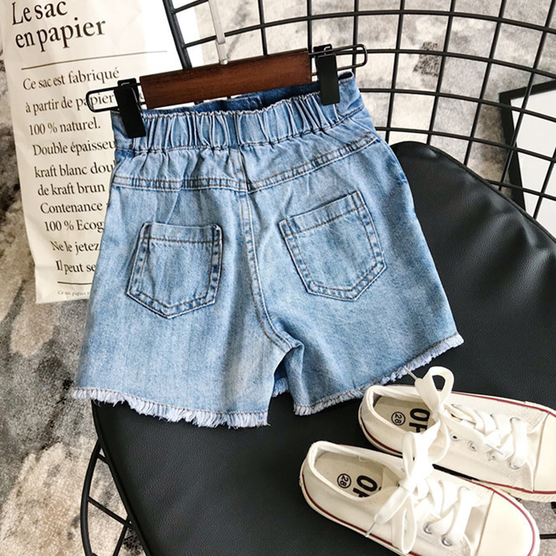 2021 Summer Baby Girl Skirt Fashion Children Denim Solid Color Button Jeans Shorts Culottes Girls Clothing for 3-7T Kids