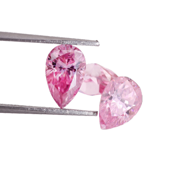 Hand-Pulled Pear Shaped Pink Blue Teardrop Treasure