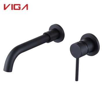 Swivel Spout Wall Hung Bathroom Sink Faucet with Rough-in Valve