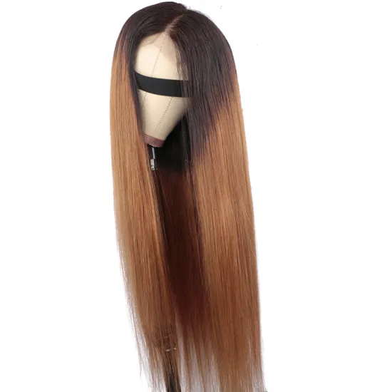 1/30 Straight Wave Human Hair Wig  Brown Closure Wig for Black Women curly Wave 4*4 Lace Front Wig