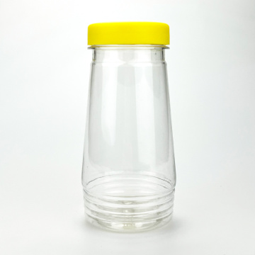 Bpa free transparent empty 280ml 300ml plastic PET jam jar bottle with screw cap