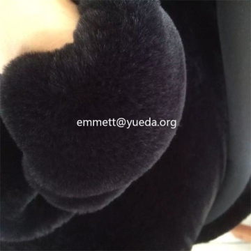 BLACK COLOUR SUPER SOFT Imitation rabbit fur, 100% polyester faux fur, faux rabbit fur