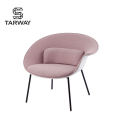 Venta en caliente diseñador moderno de lujo de tela rosa de lujo pp silla de comedor de tapicería de respaldo