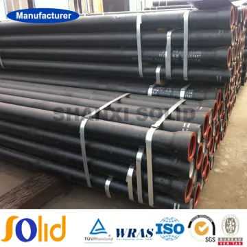 Ductile iron pipes with coat spray zinc coating