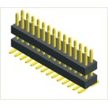 1,00 mm (0,039 &quot;) männliche Stiftstreifenheader Dual Row Dual Plastic SMT 180 °