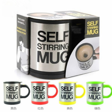 Hot Sale Stainless Steel Self Stirring Mug With Lid As Gift