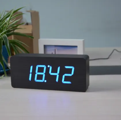 Electronic Wood Clock Digital Display Clock Alarm Clock