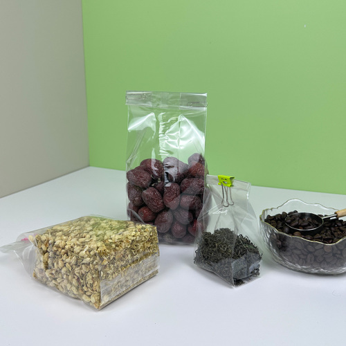 Wholesale Custom 100% Biodegradable PLA Folding Clear Flat Bottom Gusset Cellophane Bags