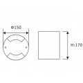 LEDER Luce da incasso a LED nera a bassa tensione da 15 W