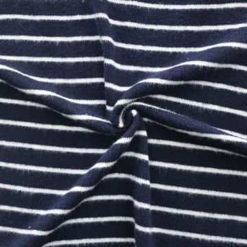 Breathable High Quality Rayon80% Polyester18% Spandex2% Stripes Pattern Loose Single Jersey Knitted Shirt Fabric For Men Women