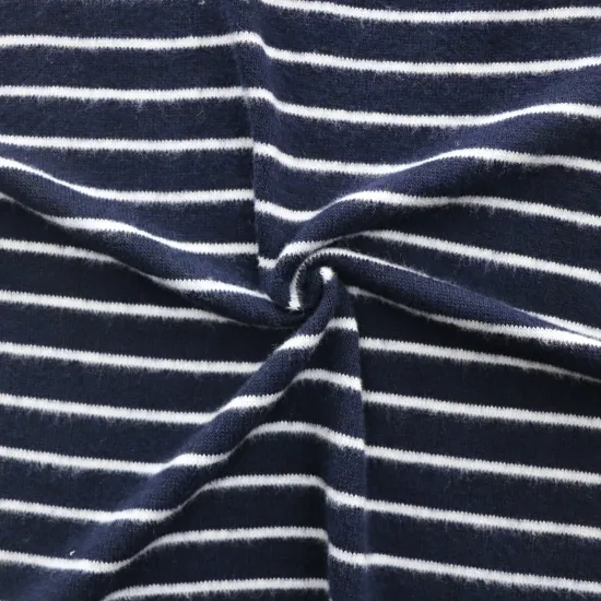 Breathable High Quality Rayon80% Polyester18% Spandex2% Stripes Pattern Loose Single Jersey Knitted Shirt Fabric For Men Women