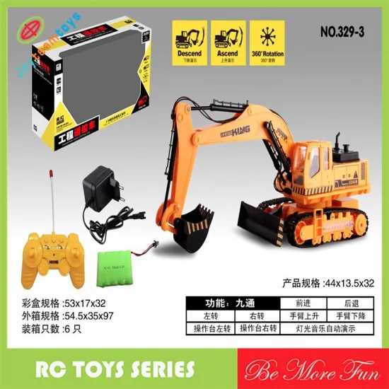 1:18 scale 9 channel Remote control construction excavator toys RC toys