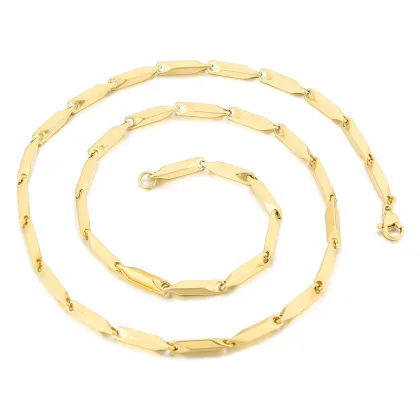 KALEN 550mm Fashion Gold/Silver Stainless Steel Pointy Links Necklace