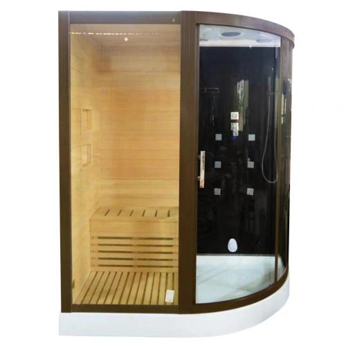 Combi Sauna room Steam sauna shower combination indoor sauna room Factory