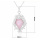 Silver Alloy Natural Faceted Diamond Gemstone Mirror Pendant