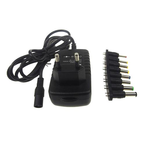 24W-12V-2A Portable Wall Charger Adapter with 8-DC Tips