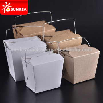 Disposable custom design printed take away paper mealbox